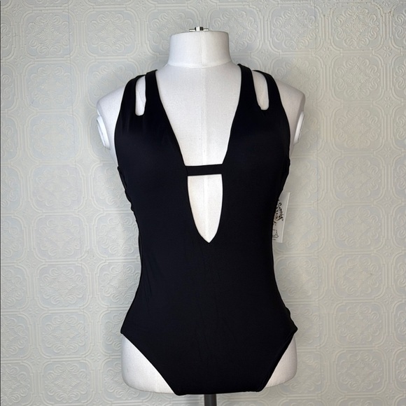 BECCA | Prism Cutout One-Piece Swimsuit, Black, Size SP, NWT - Picture 6 of 14